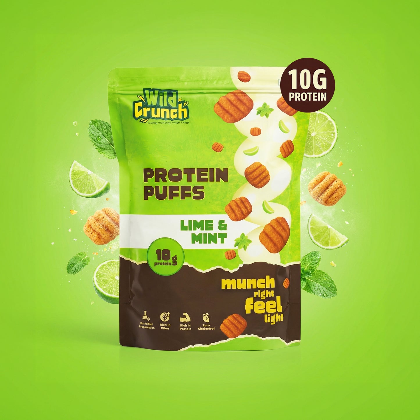 Lime Mint Protein Puffs — Tangy, Filling Crunch