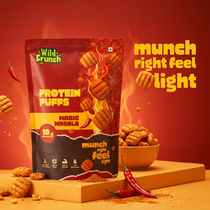 Magic Masala Protein Puffs — Spicy, Filling Crunch