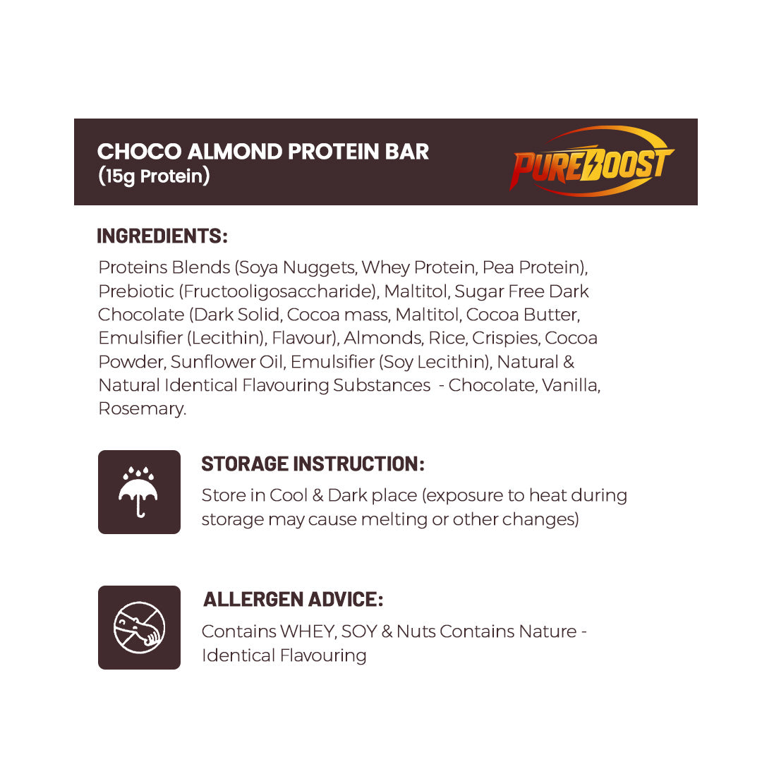 Pureboost Choco Almond Protein Bar