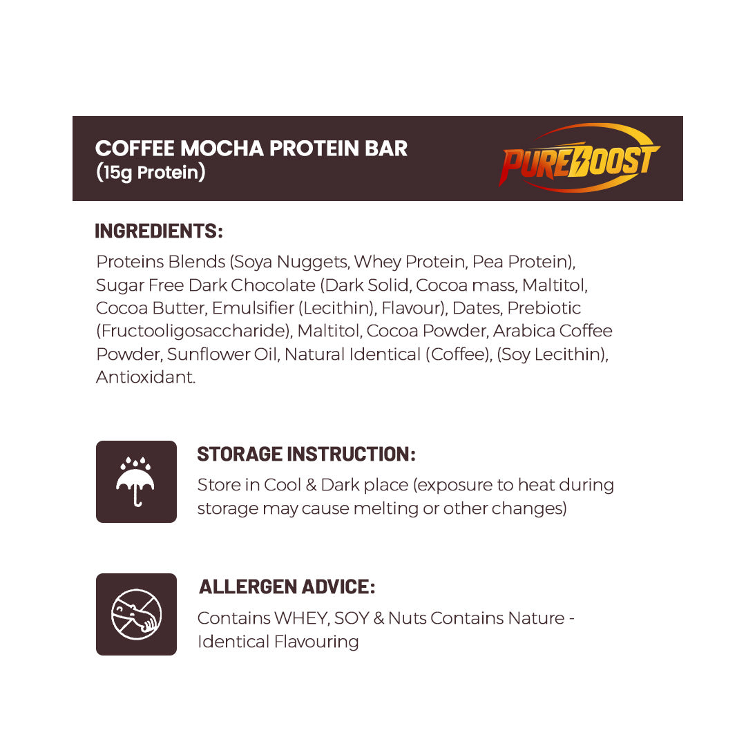 Pureboost Coffee Mocha Protein Bar
